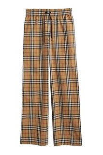 Широкие брюки с лампасами и узором Vintage Check Burberry