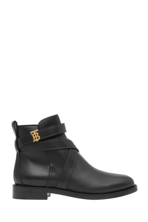 Черные кожаные ботинки Burberry