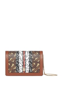 Текстильный кошелек с кожаной отделкой Burberry