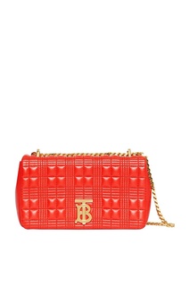 Красный клатч из стеганой кожи Burberry