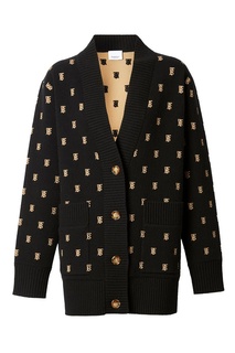 Черный кардиган с монограммой Burberry