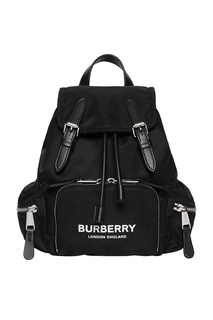 Черный рюкзак с контрастным логотипом Burberry