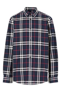 Темно-синяя рубашка в клетку Burberry