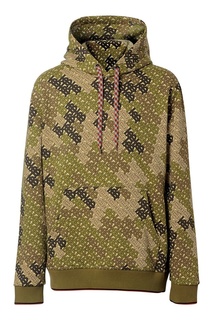 Худи цвета хаки с монограммой TB Burberry