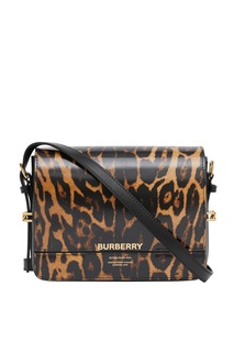 Компактная сумка с леопардовым принтом Burberry