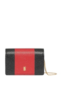 Красно-черный футляр для карт Burberry