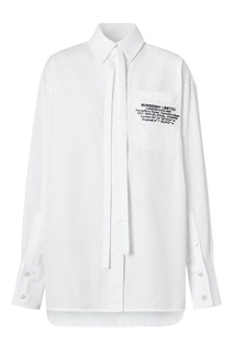 Белая рубашка с надписями Burberry