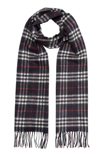 Черный шарф в клетку Burberry