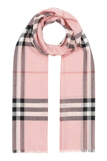 Розовый шарф с бахромой Burberry