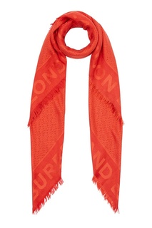 Большой шарф красно-оранжевого цвета Burberry