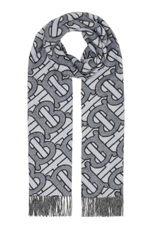Серый шарф с монограммой Burberry