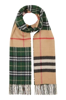 Кашемировый шарф с комбинированным узором Burberry
