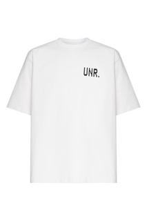 Белая футболка с надписями на спине Unravel Project
