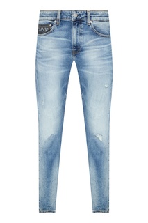 Голубые джинсы с логотипом Calvin Klein