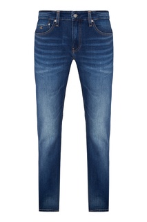 Темно-синие джинсы с потертостями Calvin Klein