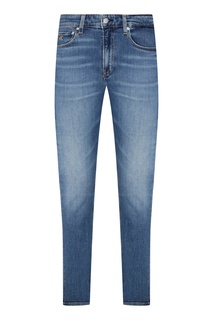 Синие узкие джинсы с потертостями Calvin Klein