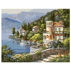 ВанГогВоМне Картина по номерам "Виллы у озера", 40х50 см (ZX 20227)
