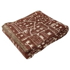 Одеяло ARLONI Городской ландшафт хлопковый, всесезонное, 170 х 205 см (коричневый)