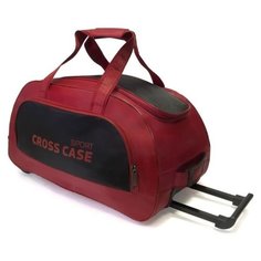 Сумка дорожная Cross Case CCB-1041 на колесах, красный/черный