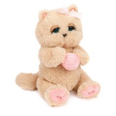 Мягкая игрушка Fluffy Family Киска Персик с клубком 30 см