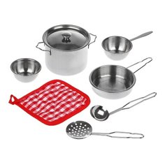 Набор посуды Наша игрушка 881218-W серебристый