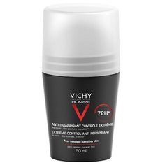 Дезодорант-антиперспирант ролик Vichy Homme против избыточного потоотделения 72 часа, 50 мл