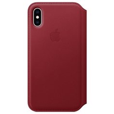 Чехол Apple Folio кожаный для Apple iPhone XS PRODUCT (RED)