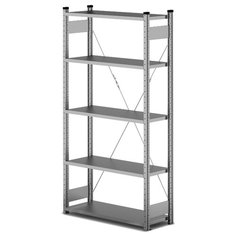 Стеллаж Klesto НE255-312 125х30х250 см серый