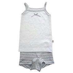 Комплект нижнего белья Наша мама размер 110, белый/серый