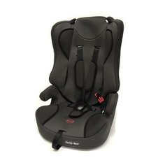 Автокресло группа 2/3 (15-36 кг) Мишутка LB 513 (без вкладыша), grey/black dot
