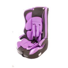 Автокресло группа 1/2/3 (9-36 кг) Мишутка LB 513RF, 38 lilac/black dot