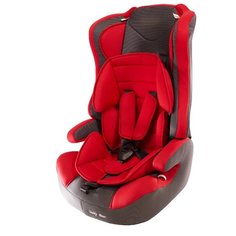 Автокресло группа 1/2/3 (9-36 кг) Мишутка LB 513RF, 17 red/black dot