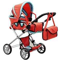 Коляска-трансформер Buggy Boom Infinia (8456) красный/бирюзовый