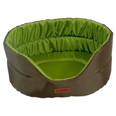 Лежак для собак и кошек Katsu Classic Shine XXL 70х62х25 см хаки/зеленый