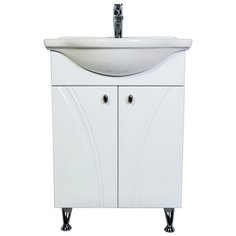 Тумба для ванной комнаты с раковиной Orange Лотос Lo-60RA, ШхГхВ: 60х46х84 см, цвет: белый