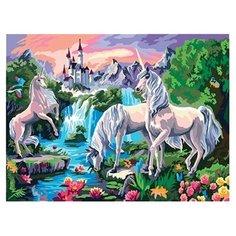 Рыжий кот Картина по номерам "Единороги" 30х40 см (Х-0407)