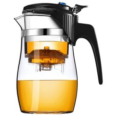 Veitron Чайник заварочный стеклянный с кнопкой LS-750S 750 мл прозрачный/черный