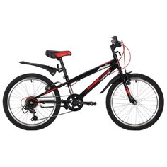 Подростковый горный (MTB) велосипед Novatrack Racer 20 6 (2020) черный (требует финальной сборки)
