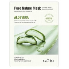 Anskin маска тканевая Secriss Pure Nature Mask Pack Aloevera укрепляющая с экстрактом алоэ вера, 25 мл
