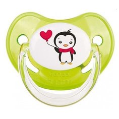 Пустышка латексная ортодонтическая Canpol Babies Penguin 6-18 м (1 шт) зеленый
