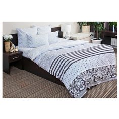 Постельное белье евростандарт Ночь Нежна Мадрид 50х70 см, поплин серый