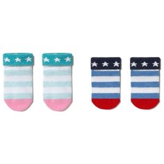 Носки Conte-kids комплект из 2 пар, размер 8, Бирюза/синий