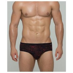 Salvador Dali Трусы слипы с цветочным узором, размер XL, черный