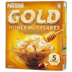 Готовый завтрак Nestle Gold Honey Nut Flakes хлопья, коробка, 300 г