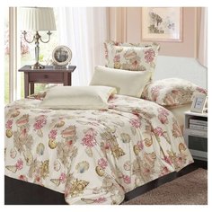 Постельное белье 2-спальное СайлиД B-156, сатин бежевый