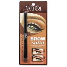 Alvin Dor карандаш+пудра Brow Satin, оттенок 02 dark brown
