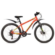 Подростковый горный (MTB) велосипед Stinger Element Evo 24 (2020) с крыльями оранжевый 12" (требует финальной сборки)