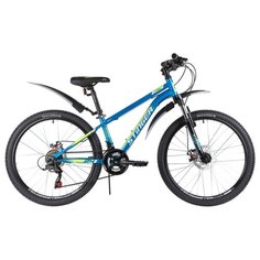Подростковый горный (MTB) велосипед Stinger Caiman D 24 (2020) с крыльями синий 12" (требует финальной сборки)
