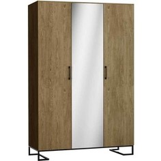 Шкаф 3-дверный R-home Loft дуб табак с зеркалом