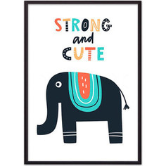 Постер в рамке Дом Корлеоне Слон Strong & cute 30x40 см